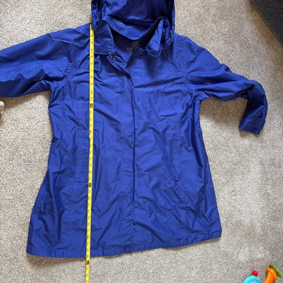 Women's L.L. Bean Rain Windbreaker Jacket Plus Size 1X Royal Blue LL Bean - Picture 15 of 15